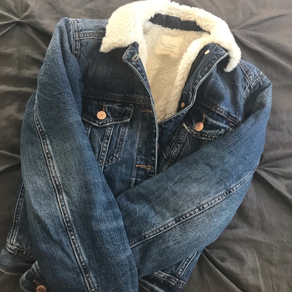 Fuzzy Jean Jacket